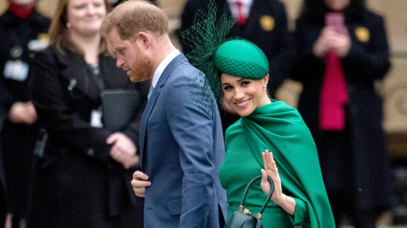 Prinz Harry und Herzogin Meghan beim Gang zum Gottesdienst am Commonwealth Day am 9. März 2020: Es war der letzte Auftritt des Paares als hochrangige Mitglieder des britischen Königshauses.