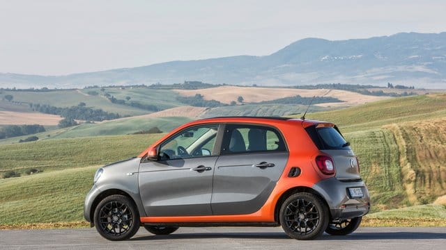 Für ein Quartett: Der Smart Forfour bietet Platz für vier Passagiere.