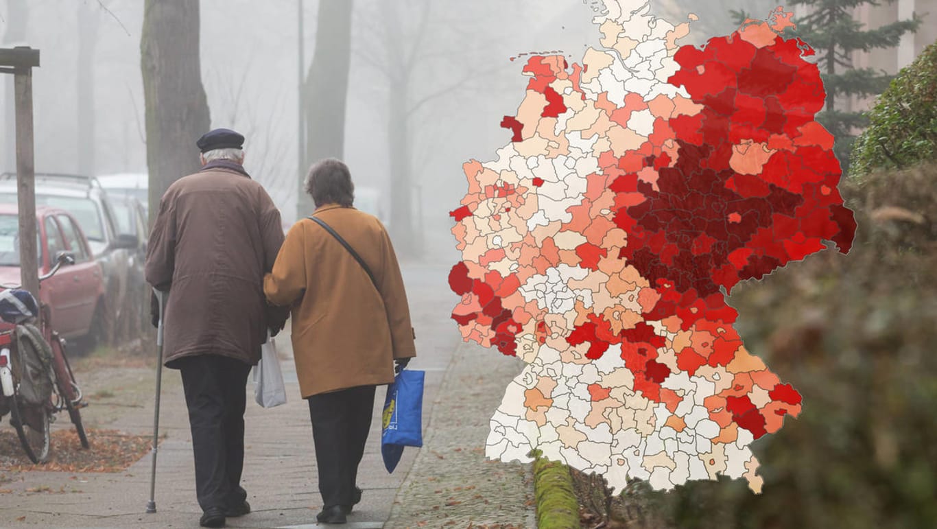 Corona-Krise: Eine Studie zeigt, wie sich die Risikogruppen auf die deutschen Landkreise verteilen.