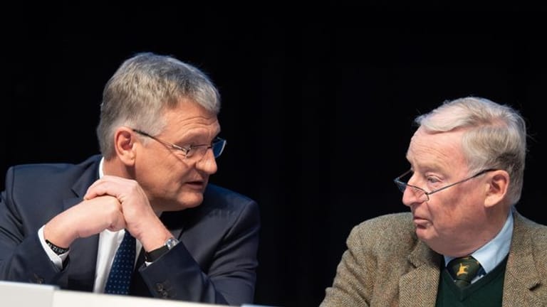 Der AfD-Vorsitzende Jörg Meuthen (l) und Bundestagsfraktionschef Alexander Gauland.