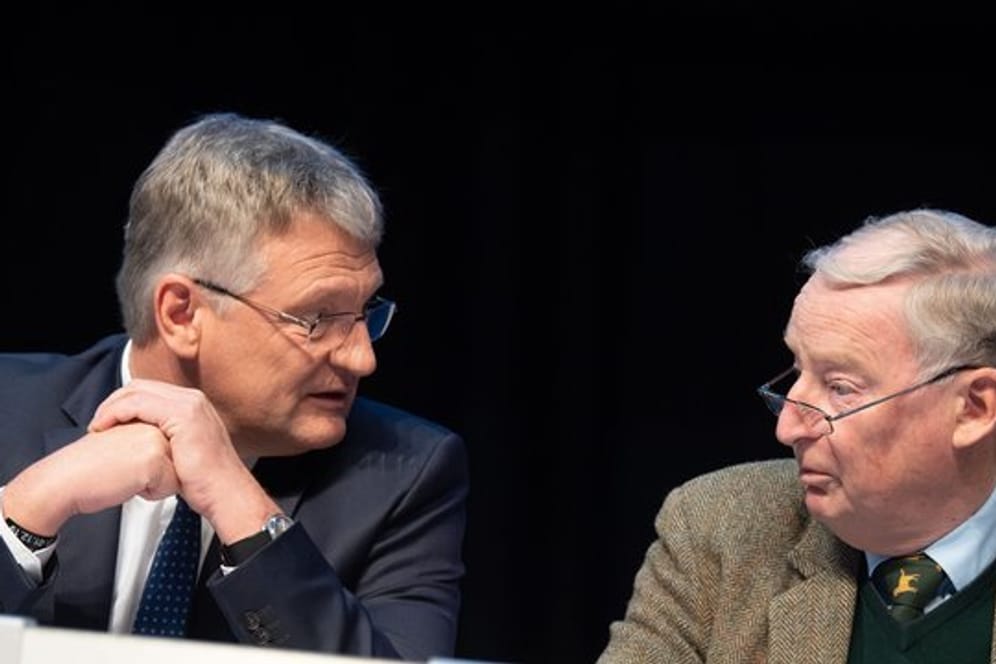 Der AfD-Vorsitzende Jörg Meuthen (l) und Bundestagsfraktionschef Alexander Gauland.