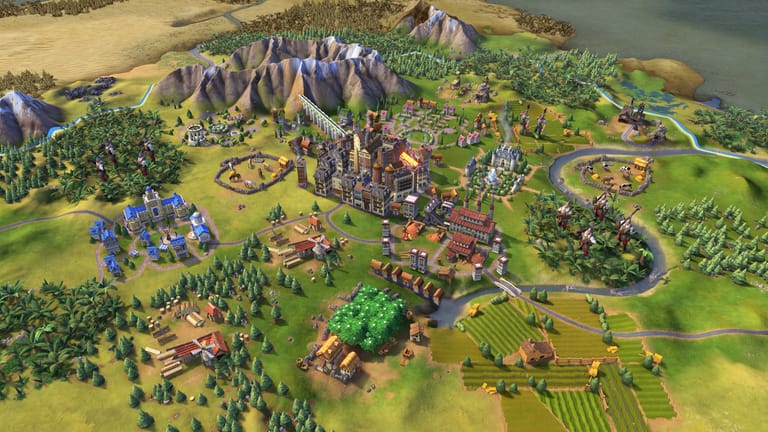 Ein Screenshot aus "Civilization VI": In der Spielereihe können Sie ein Weltreich aufbauen.
