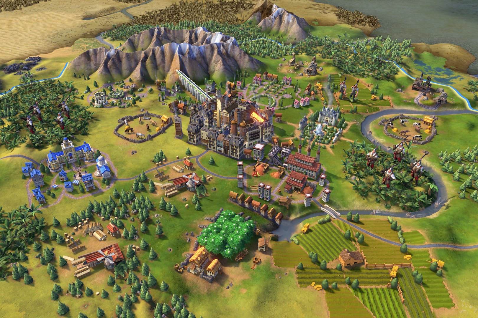 Ein Screenshot aus "Civilization VI": In der Spielereihe können Sie ein Weltreich aufbauen.