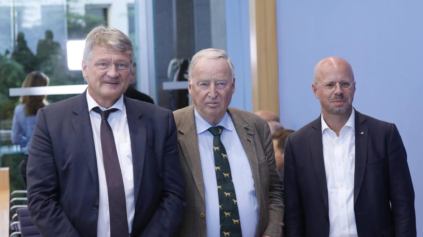 v.l.: Jörg Meuthen, Alexander Gauland, Andreas Kalbitz: Zerbricht die AfD an diesen Männern?