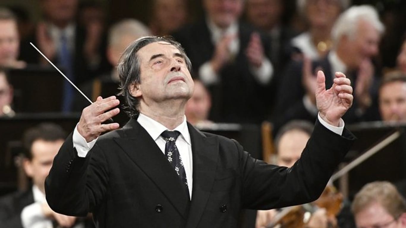 Dirigent Riccardo Muti beim Neujahrskonzert 2018 der Wiener Philharmoniker.