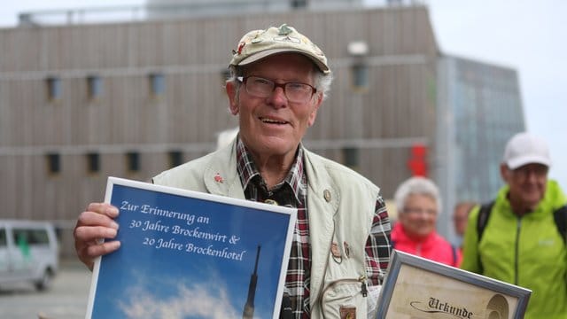 Benno Schmidt alias "Brocken Benno" an seinem 88. Benno Schmidt alias "Brocken Benno" an seinem 88.