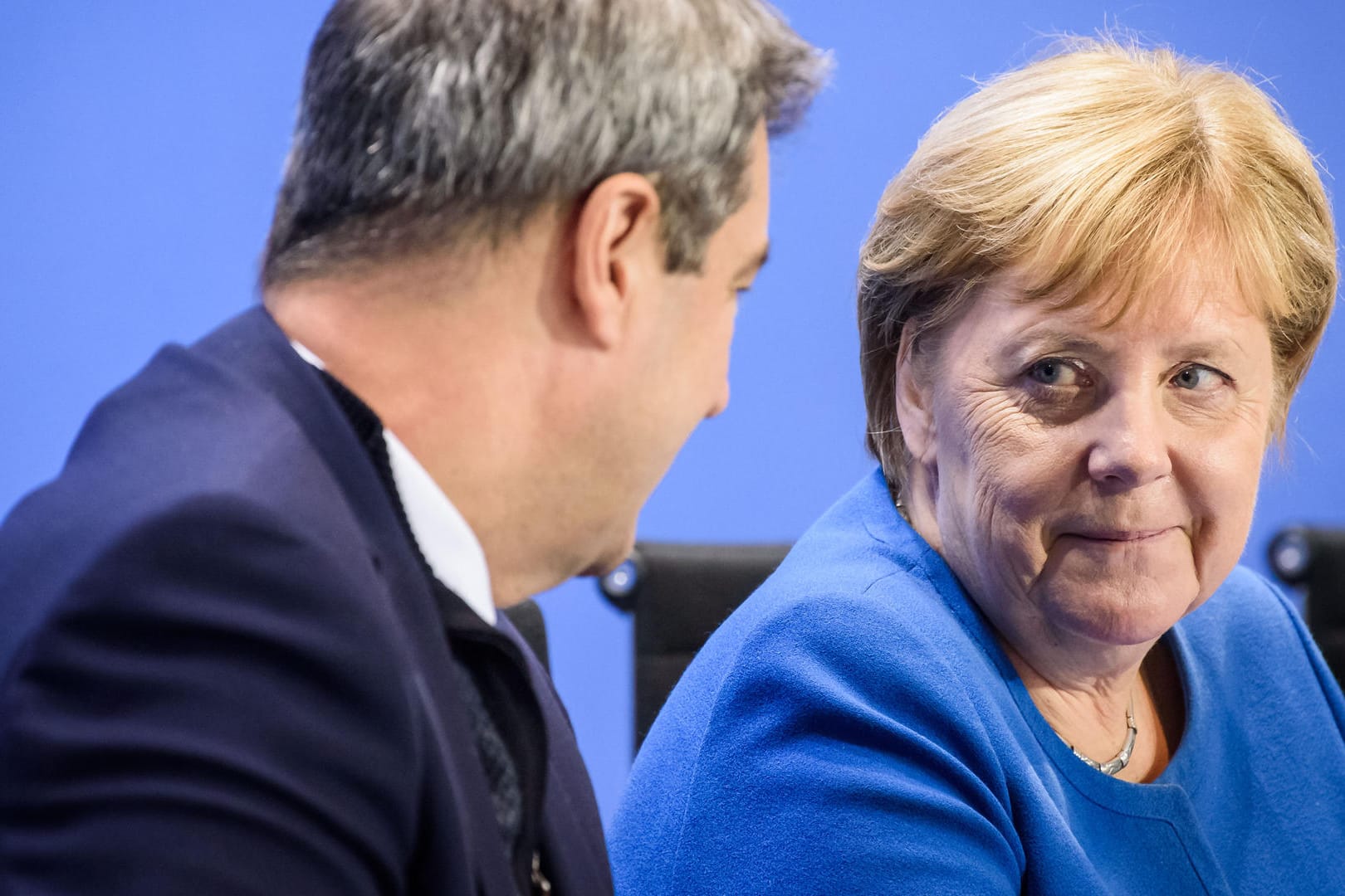 Kanzlerin Angela Merkel und der bayerische Ministerpräsident Markus Söder. Seit der Corona-Krise hat die Union in den Umfragen stark hinzugewinnen können.