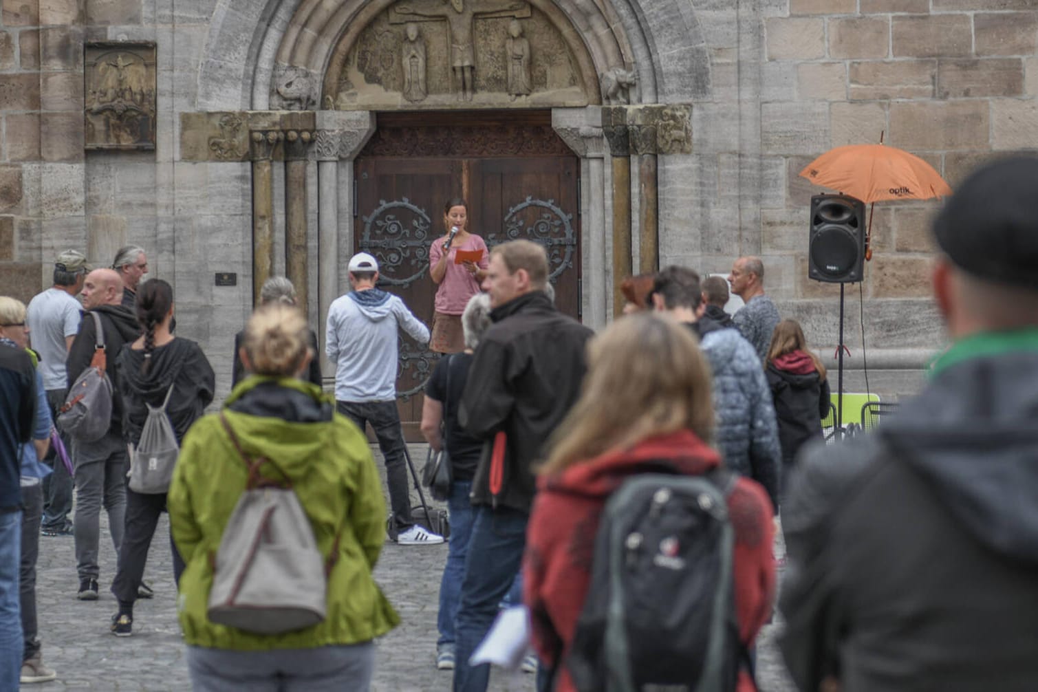 Demonstration in Schwäbisch Gmünd: Mehrere Dutzend Menschen demonstrierten gegen Corona-Beschränkungen.