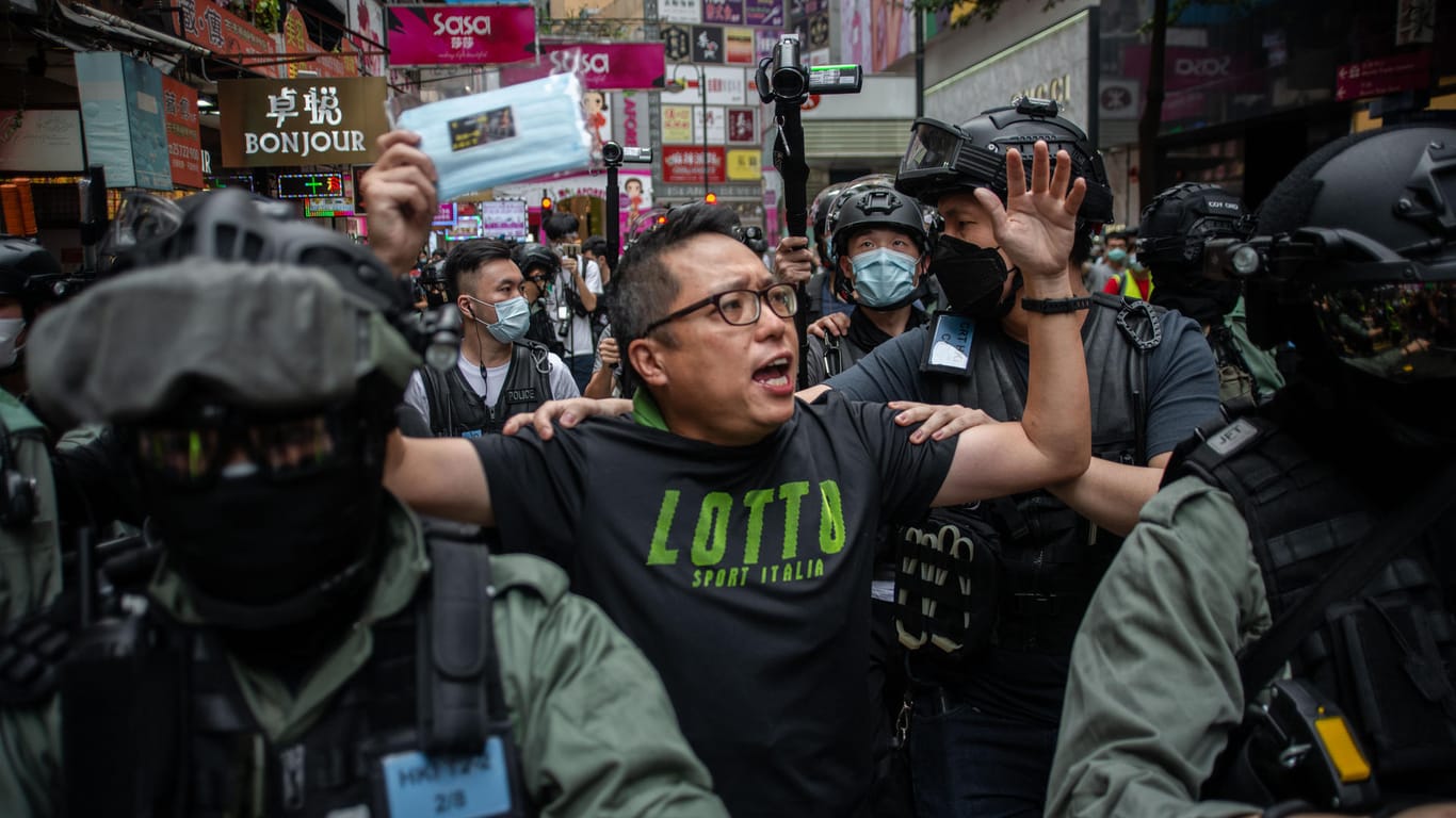 Proteste in Hongkong: Die Demonstranten kritisieren Chinas Vorstoß, nationale Gesetzgebung zur Sicherheit auch im semi-autonomen Hongkong durchsetzen zu wollen.
