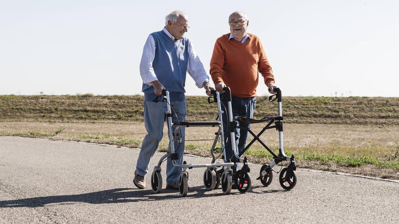 Zwei ältere Männer gehen spazieren: In diesen Regionen leben Rentner besonders günstig.