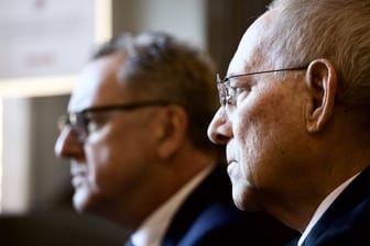 Richard Ferrand, Präsident der französischen Nationalversammlung, im Februar neben Bundestagspräsident Wolfgang Schäuble.