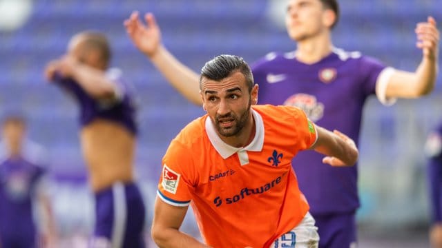 Serdar Dursun war mit zwei Toren Matchwinner beim Darmstädter Sieg in Aue.