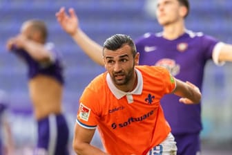 Serdar Dursun war mit zwei Toren Matchwinner beim Darmstädter Sieg in Aue.