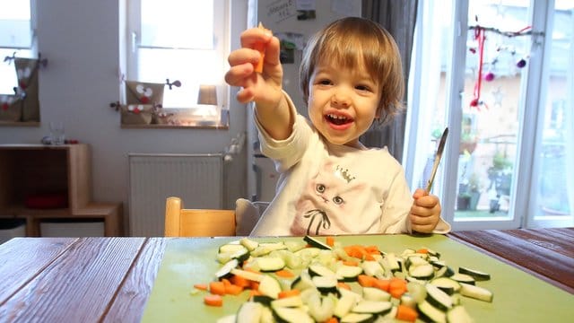 Irgendwann schmeckt es ihnen: Zucchini, Möhren und anderes Gemüse sollten Kinder immer wieder vorgesetzt bekommen. Irgendwann schmeckt es ihnen: Zucchini, Möhren und anderes Gemüse sollten Kinder immer wieder vorgesetzt bekommen.