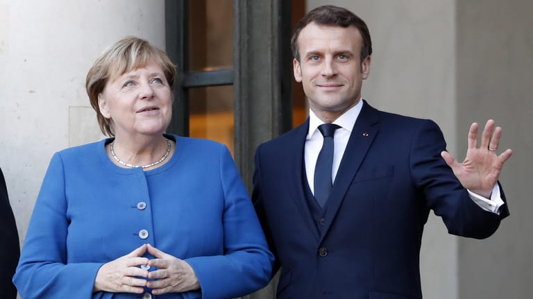 Milliardenplan der EU-Kommission: Bundeskanzlerin Merkel und der französische Staatschef Macron sind bei den Details einer Meinung.