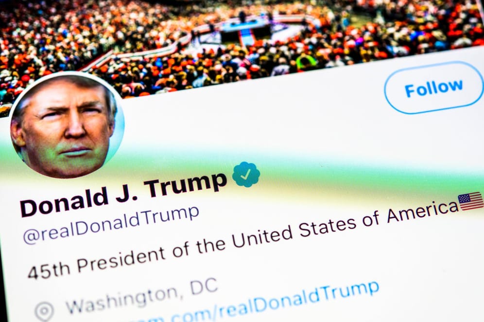 Die offizielle Twitter-Seite von Donald J. Trump: Mehr als 80 Millionen Menschen folgen dem US-Präsidenten auf Twitter.