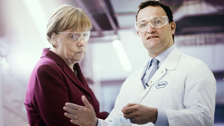 Kanzlerin Merkel und Gesundheitsminister Spahn müssen sich fragen lassen, warum sie nicht früher Gesichtsmasken besorgen ließen.