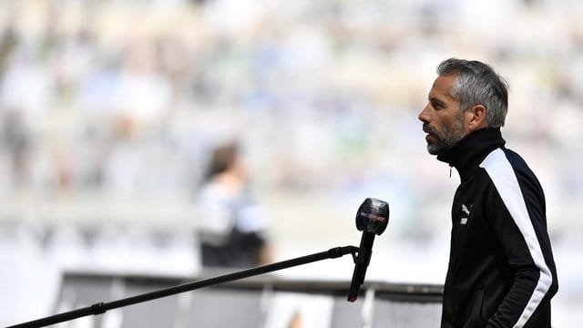 Mönchengladbachs Trainer Marco Rose vor dem Spiel gegen Union Berlin.