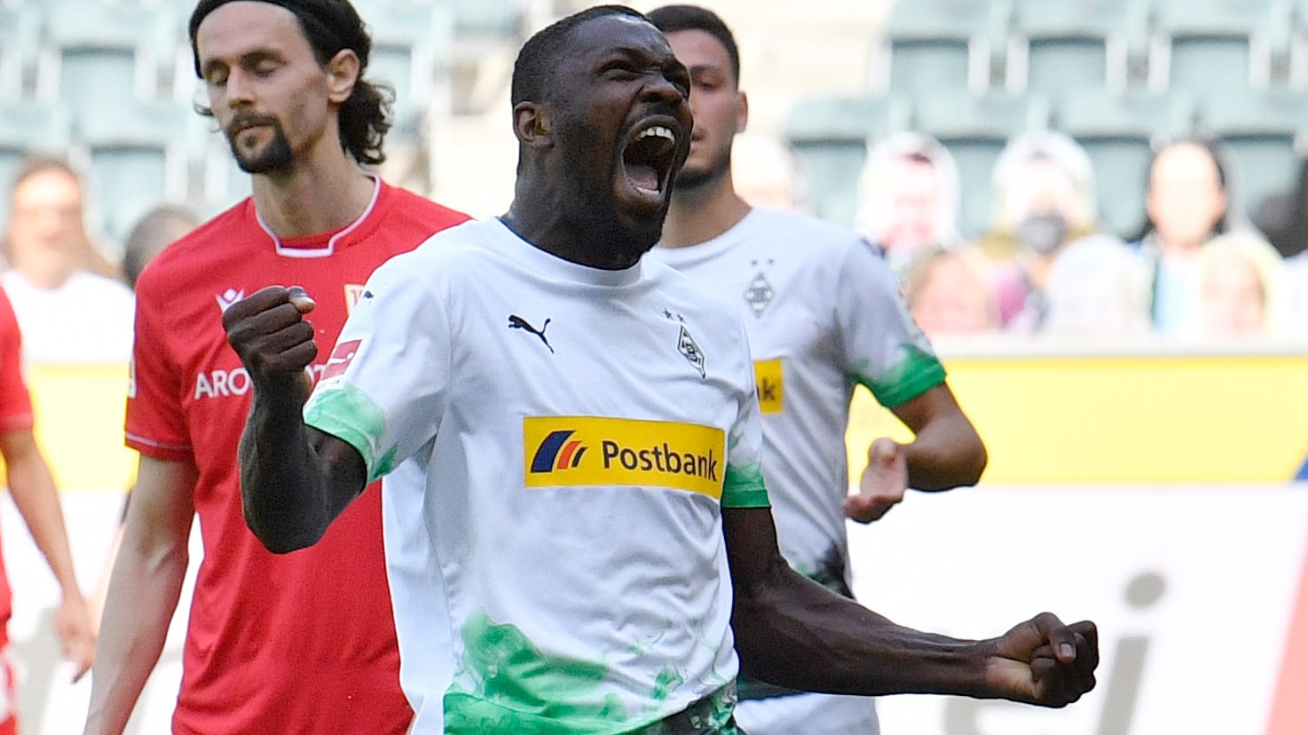 Gladbachs Marcus Thuram erzielte gegen Union zwei Tore.