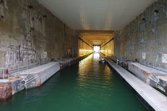 Der U-Boot Bunker Keroman 3 in Lorient.