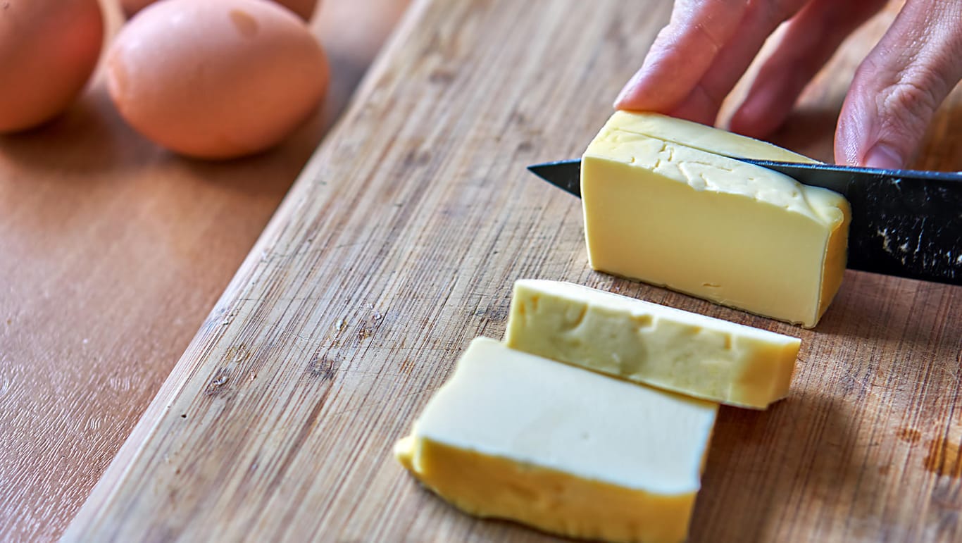 Butterstücke: Kleine eingefrorene Portionen Butter können sehr praktisch sein.