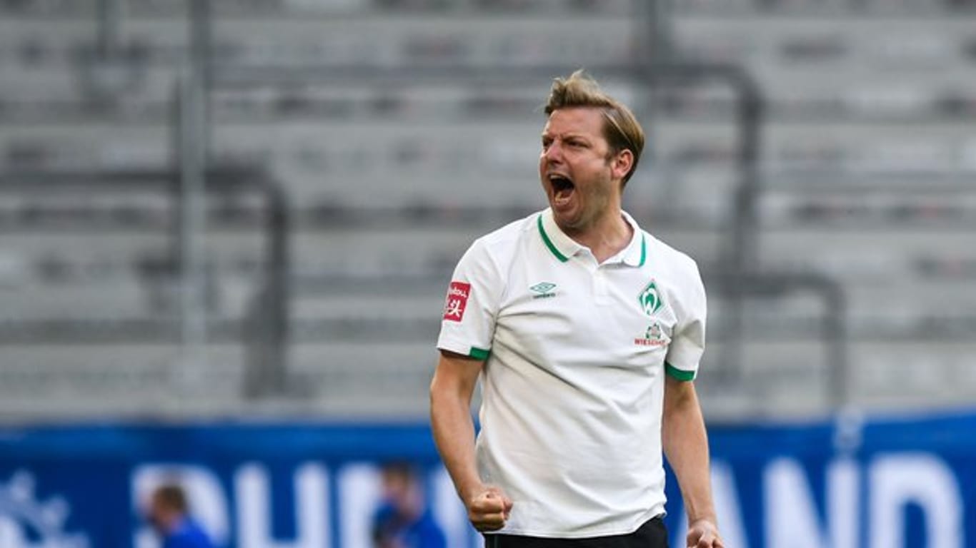 Werder-Trainer Florian Kohfeldt hofft auf ein weiteres Erfolgserlebnis im Abstiegskampf.