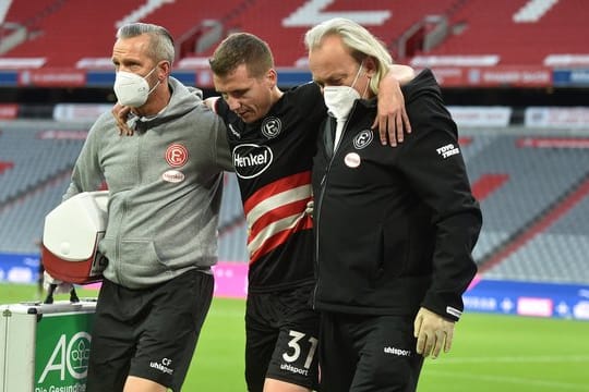 Der Düsseldorfer Marcel Sobottka verletzte sich nicht so schwer wie befürchtet.
