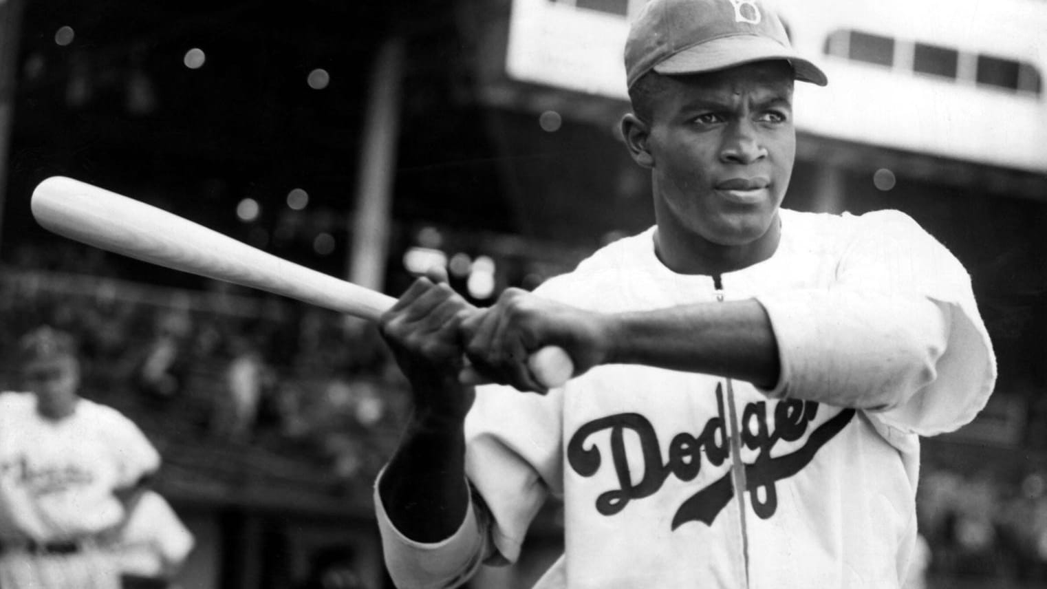 Jackie Robinson im Trikot der Brooklyn Dodgers: Am nach ihm benannten Stadion wurden Demonstranten festgehalten.