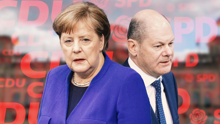 Angela Merkel und Olaf Scholz: Die Einigkeit der Großen Koalition bröckelt.