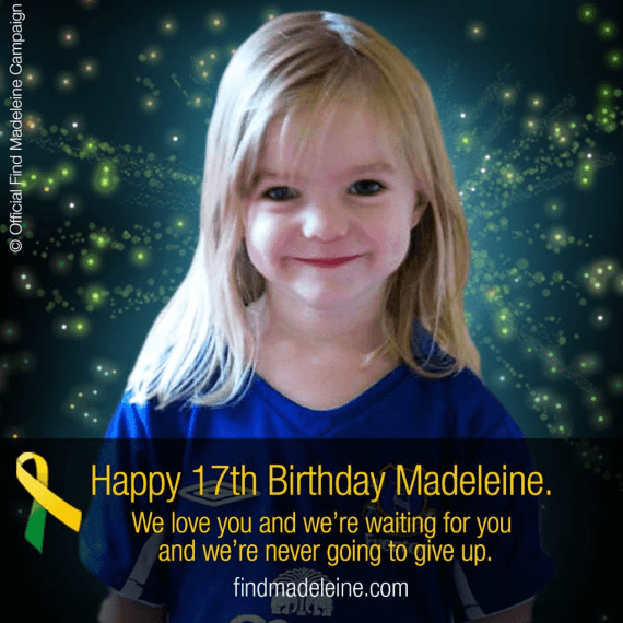 Madeleine McCann: Am 12. Mai gratulierten ihr die Eltern auf Facebook zum 17. Geburtstag. Die Mutter sagte 2017, dass sie zu Weihnachten und Geburtstagen weiterhin Geschenke für ihre Tochter kauft. Sie hatten die Hoffnung nie aufgegeben, dass Maddie lebt.