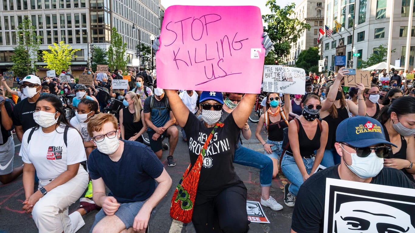 Die Proteste in Washington halten weiter an. Zahlreiche Menschen in der US-Hauptstadt gehen Tag für Tag auf die Straße.