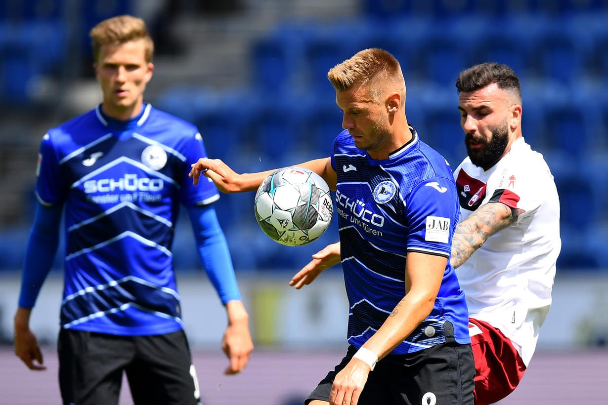 Arminia Bielefeld - 1. FC Nürnberg: Bei der Partie in der Bielefelder Schüco-Arena gab es keinen Sieger.