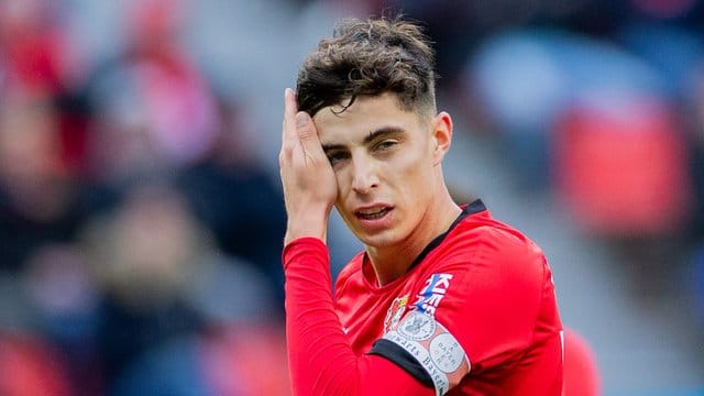 Leverkusens Kai Havertz steht wegen muskulärer Probleme nicht im Kader gegen den FC Bayern. Leverkusens Kai Havertz steht wegen muskulärer Probleme nicht im Kader gegen den FC Bayern.