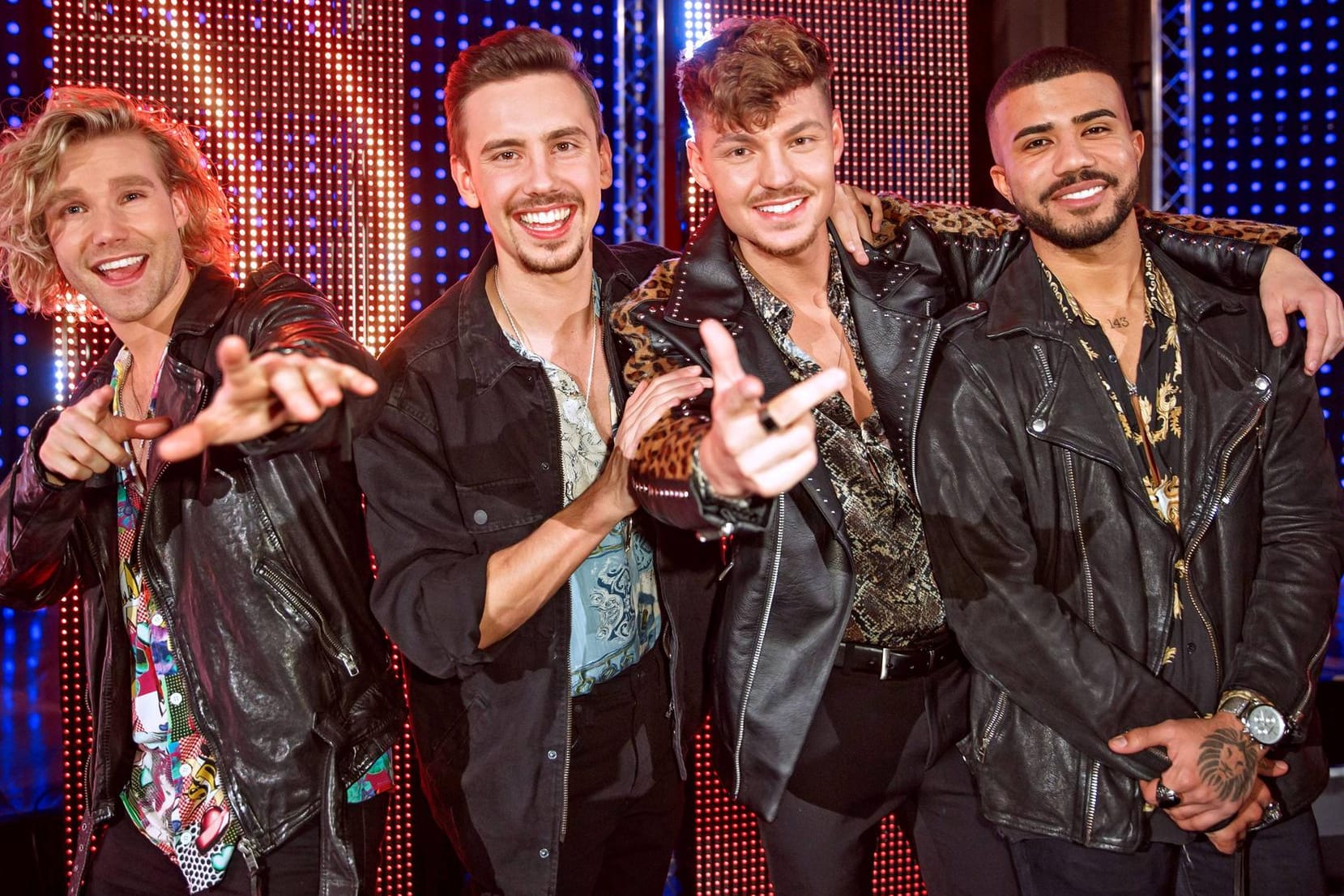 Die Jungs von Feuerherz: Matt, Sebastian, Karsten und Dominique.
