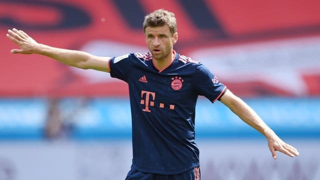 Bayerns Thomas Müller holte gegen Leverkusen seine 20. Bayerns Thomas Müller holte gegen Leverkusen seine 20.