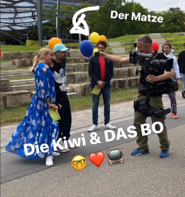 "Die Kiwi und Das Bo": Nach der Sendung posieren beide für ein Foto.