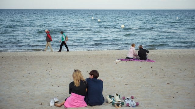 Am Strand der Gemeinde Scharbeutz im Kreis Ostholstein.