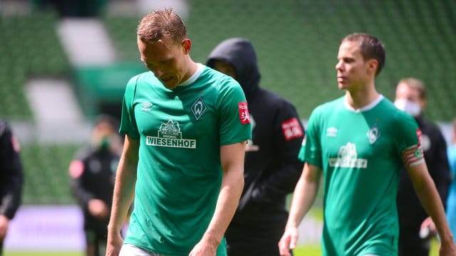 Die Bremener um Ludwig Augustinsson (l) verloren erneut. Die Bremener um Ludwig Augustinsson (l) verloren erneut.