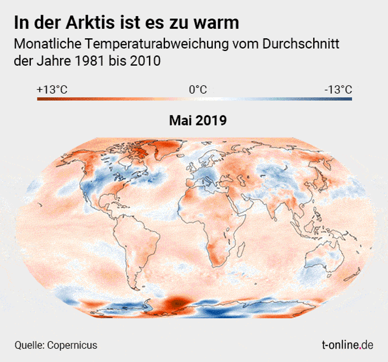 Alarmstufe Rot in Sibiriens Arktis: Die Temperatur lag dort in den vergangenen Monaten oft sehr deutlich über dem Mittel der vergangenen Jahrzehnte. Der Klimawandel macht sich besonders stark dort bemerkbar, wo viel Kohlenstoff im Eisboden festgehalten ist.