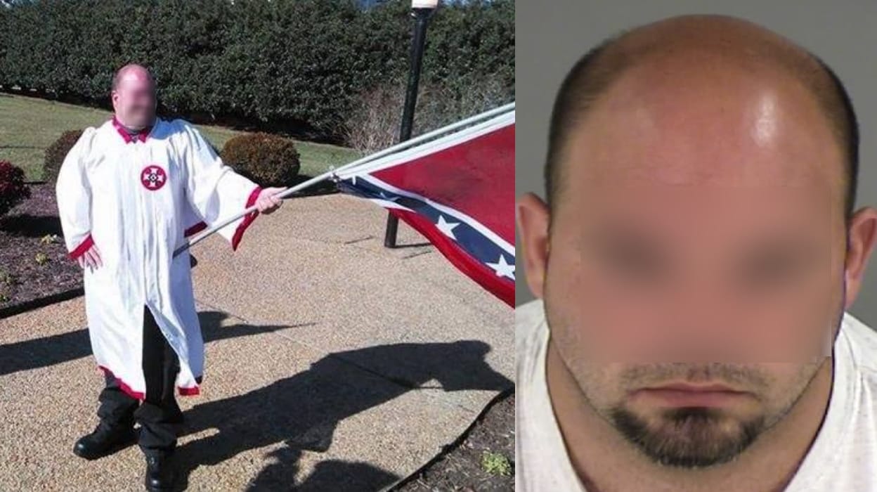 Harry H. R.: Der 36-Jährige, links ein Bild der Polizei nach seiner Festnahme, fuhr mit dem Pickup in eine Gruppe Demonstranten. Er ist Anführer des Ku-Klux-Klans in Virginia.