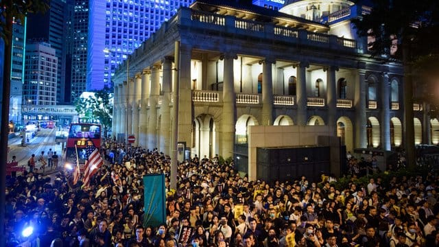Protestkundgebung in Hongkong im August 2019.