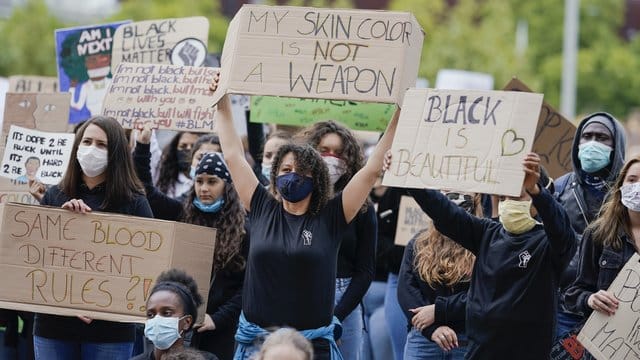 Demonstrationen gegen Rassismus in Mannheim.