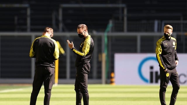 Ist ins Mannschaftstraining beim BVB zurückgekehrt: Marco Reus. Ist ins Mannschaftstraining beim BVB zurückgekehrt: Marco Reus.