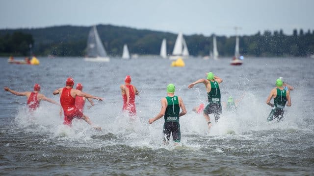 Triathlon: Deutsche Meisterschaft 2019 in Berin im Strandbad Wannsee.