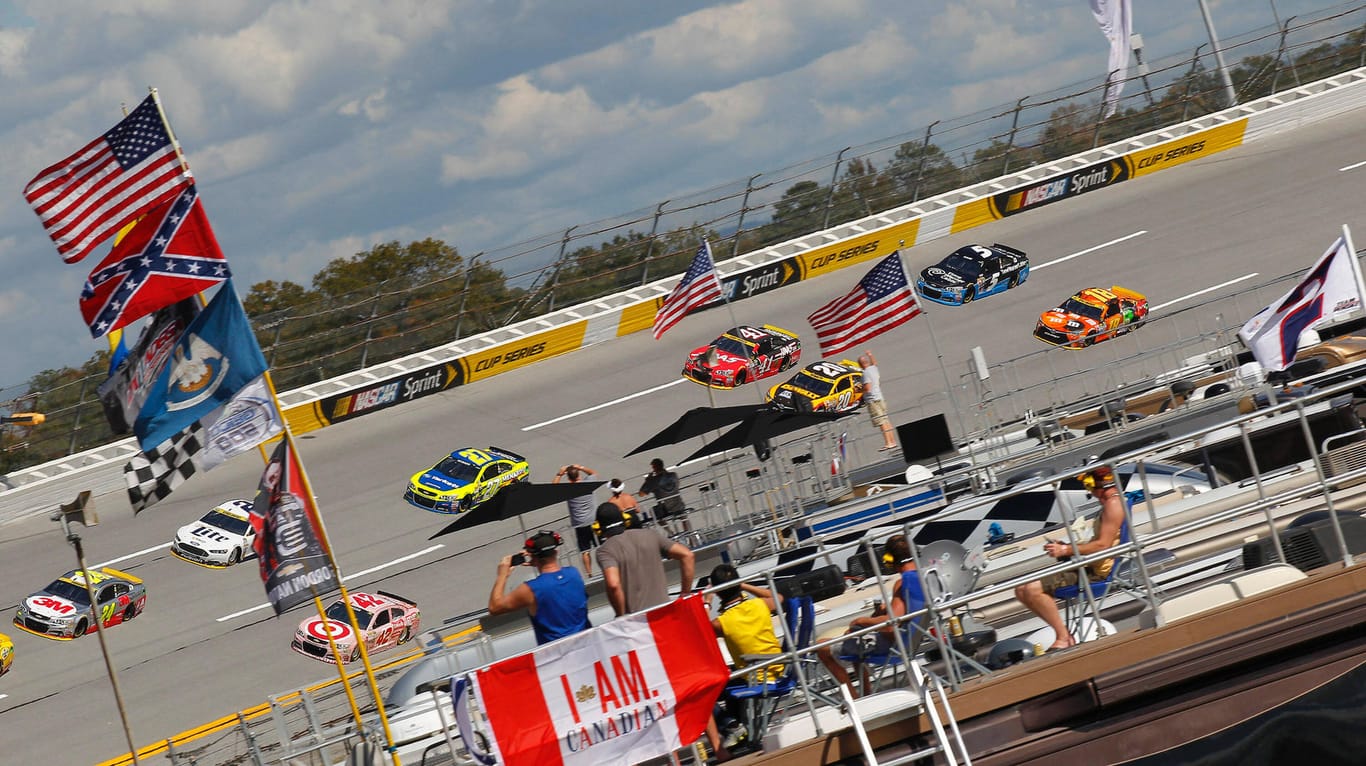 NASCAR-Rennen im US-Staat Alabama: Die Konförderierten-Flagge ist besonders in den US-Südstaaten bei den Autorennen häufig zu sehen.