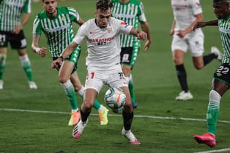 Sevillas Munir El Haddadi am Ball: Die spanische La Liga ist nach einer Corona-Zwangspause zurück.