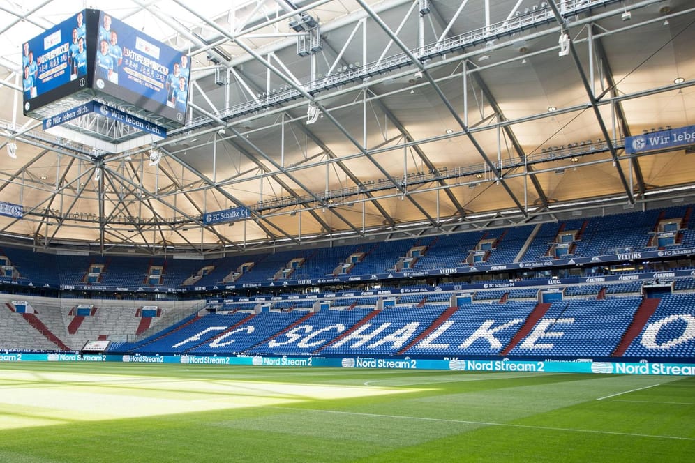 Veltins-Arena: Im Stadion des Bundesligisten FC Schalke 04 wird vermutlich das Finale der Europa League gespielt.