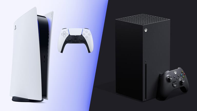 Sony Playstation 5 und Microsoft Xbox X Series im Vergleich: Zwei sehr unterschiedliche Design-Konzepte.