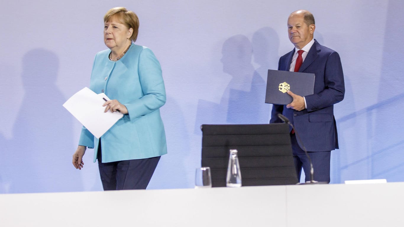 Angela Merkel und Olaf Scholz: Die Bundesregierung will die Verhandlungen zum EU-Rettungspaket wegen der Coronakrise und den künftigen EU-Finanzen bis Herbst abschließen.