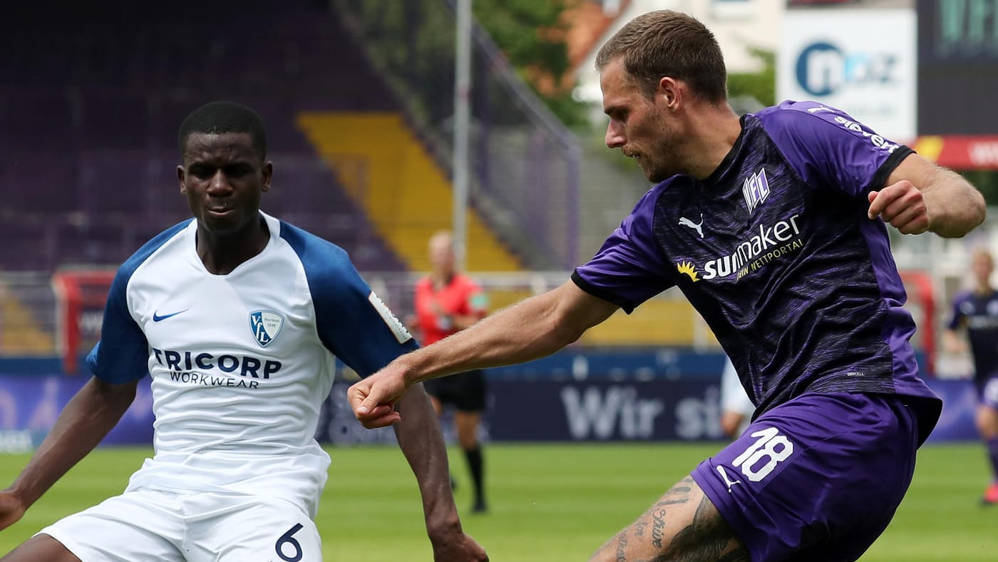 Jordi Osei-Tutu (l.) war im Bochumer Spiel einer der auffälligsten Akteure.